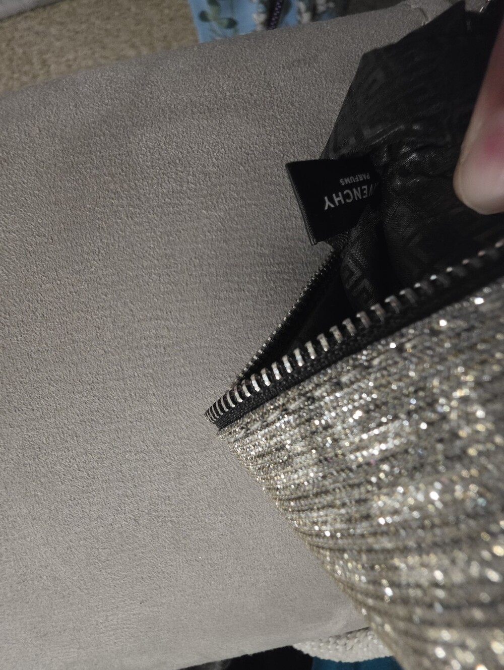 Givenchy Silver Textured Wristlet Clutch - Picture 6 of 6